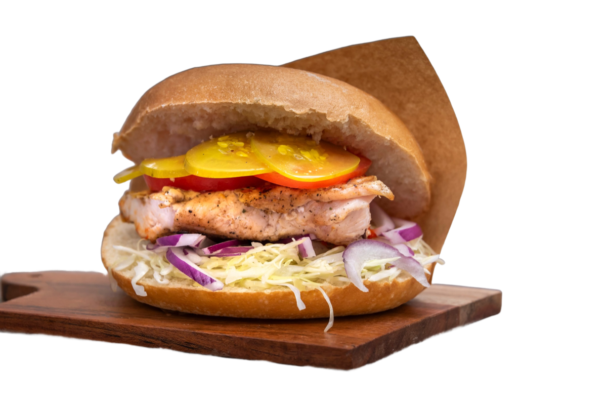 Grilled chicken breast shawarma in lepinja from Balkan Bites